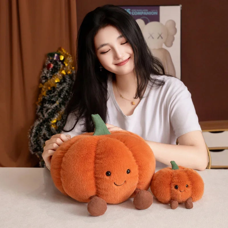 Cute Cartoon Pumpkin Plush Toy - Halloween Decor & Holiday Throw Pillow