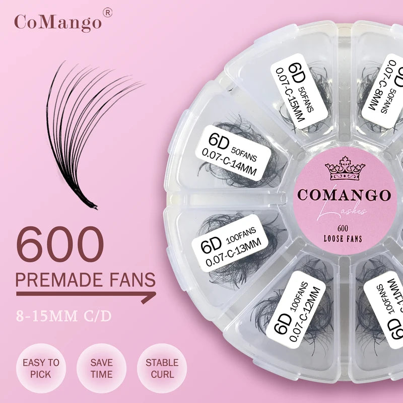Premade Wispy Volume Eyelash Fans - High-Quality Hand Made Fluffy Lash Extensions
