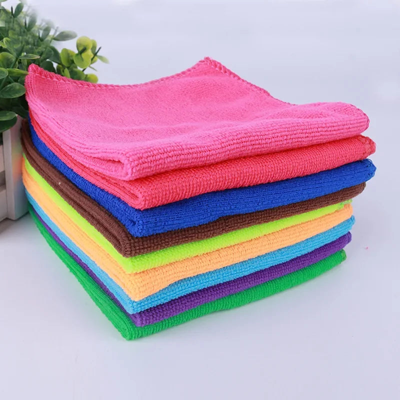 Microfiber Cleaning Cloths Pack - Multi-Purpose Reusable Soft Towels for Car, Home, Kitchen