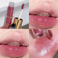 Waterproof Diamond Shimmer Lip Gloss - Sparkling Liquid Lipstick in 5 Colors