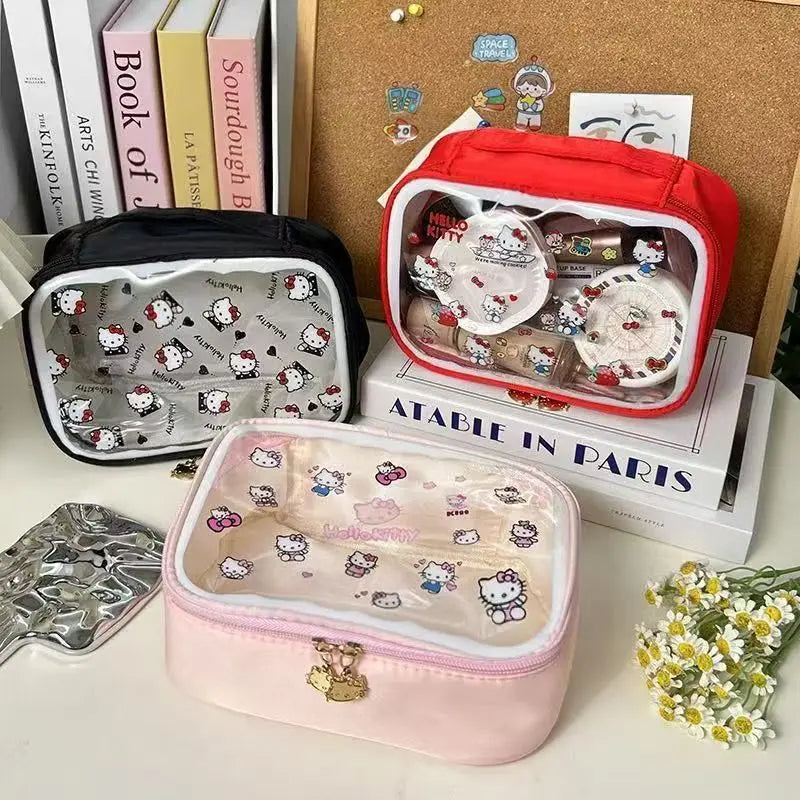 Waterproof PVC Large Capacity Hello Kitty Cosmetic & Handbag Organizer