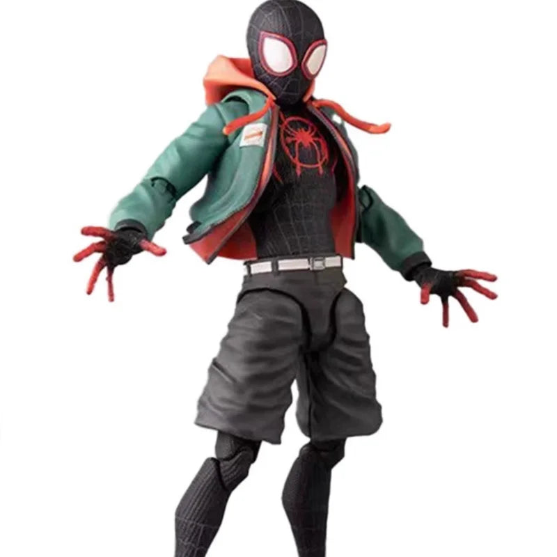 Miles Morales Spider-Man Action Figure with Removable Hood and Interchangeable Hands - 17cm