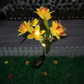 Solar LED Orchid Ground Light Outdoor Garden Lawn Lamp for Wedding Patio Decor