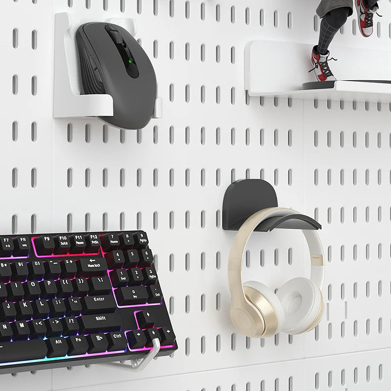 Home Storage Pegboard for Keyboards, Mice & Controllers - Multi Color Options
