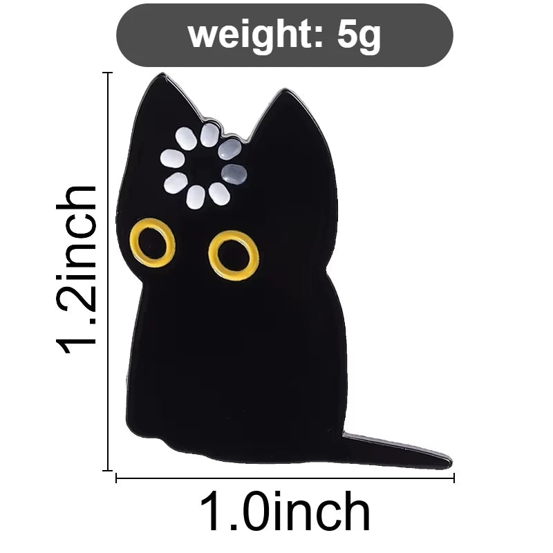 Black Cat Void Loading Enamel Pin Cartoon Kitten Meme Jewelry Brooch Gift