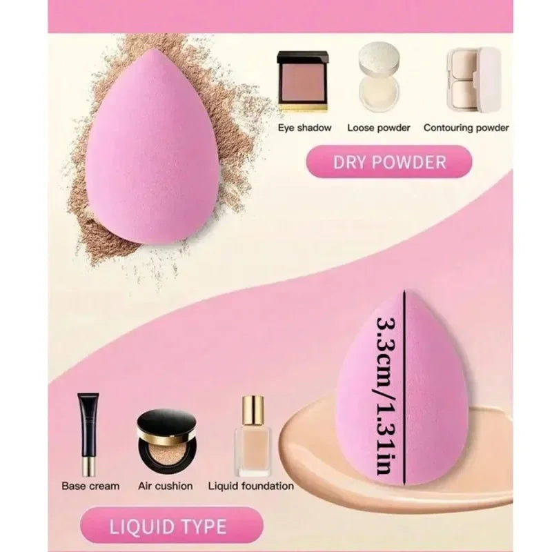 Mini Makeup Sponge Set for Foundation & Concealer - Reusable Cosmetic Blenders