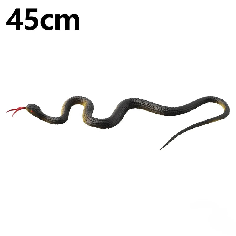 45cm Realistic Rubber Snake Toy Halloween Prank Prop Bird Repellent