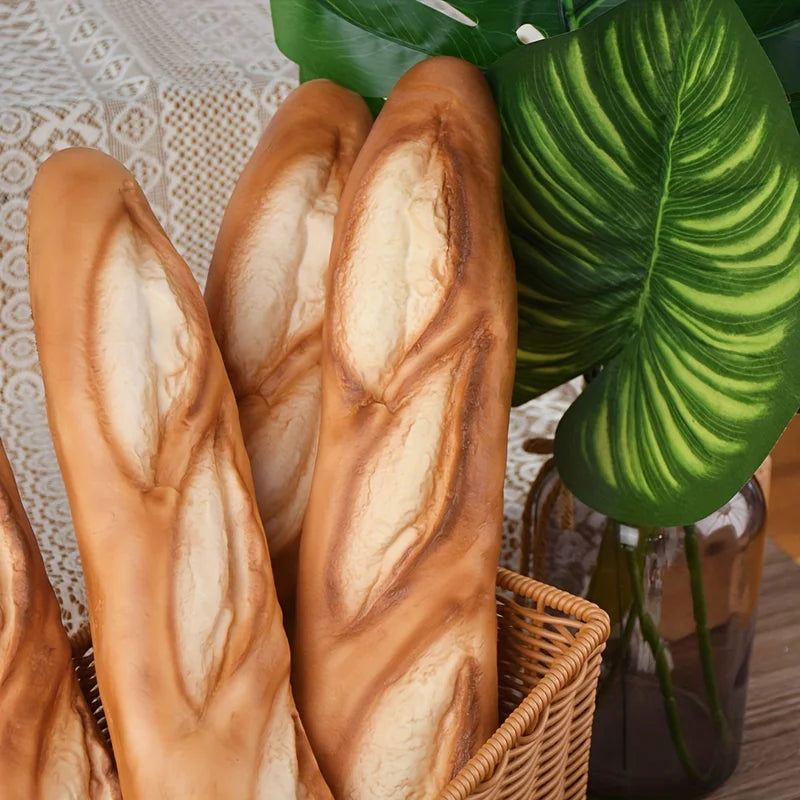 Fake Baguette Bread Prop, Realistic French Loaf Model for Kitchen Decor & Photography