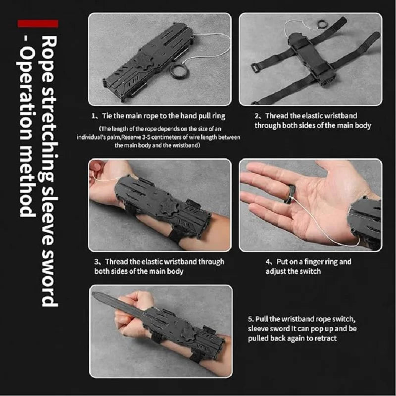 Retractable Toy Blade Sword for Role-Play Cosplay Kids Interactive Gift