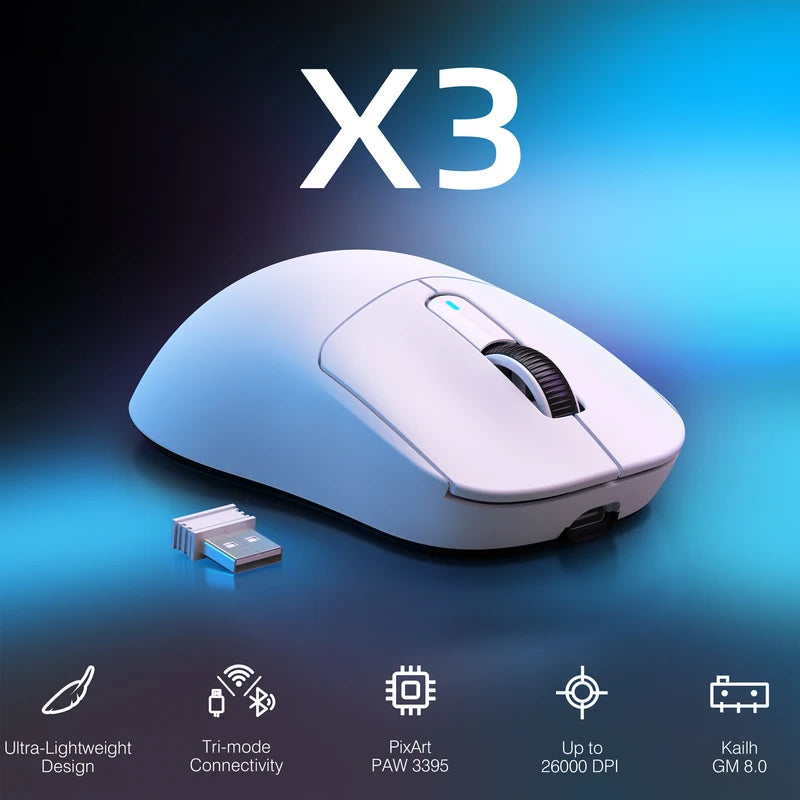 Wireless Gaming Mouse 26K DPI Optical Sensor Ergonomic PC Mouse with Programmable Buttons