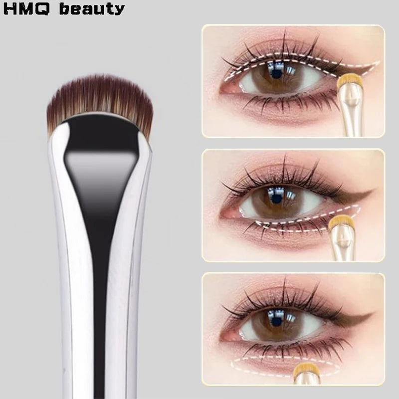 Professional Curved Eye Makeup Brush Set - Soft Precision Eyeliner & Eyeshadow Tools