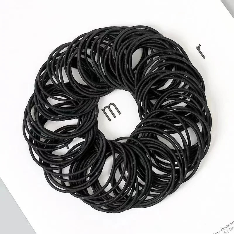 100PCS Unisex Nylon Elastic Hair Bands - Ponytail Scrunchies & Headbands