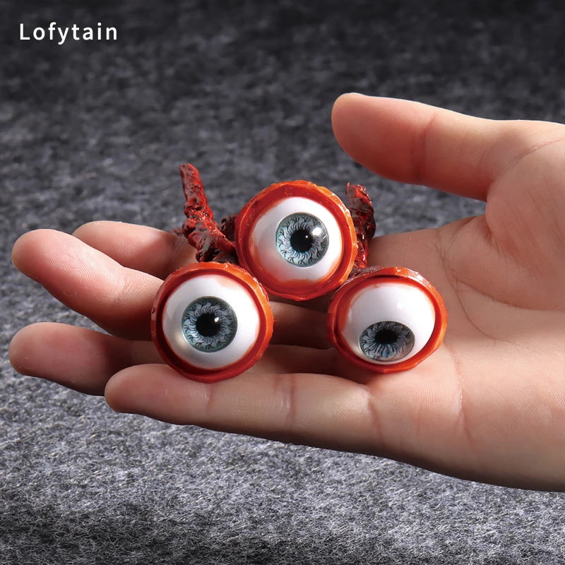 Halloween Ripped Out Eyeball Horror Prop Realistic Bloody Scary Decor Costume Accessory