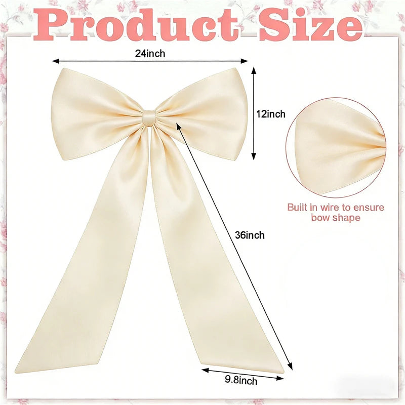 Personalized Car Wedding Bow Heart Garland - Bridal Shower Decoration