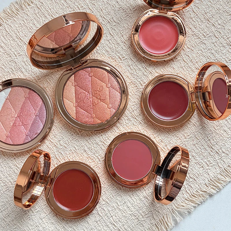 Lip & Cheek Blush Stick Set - Matte Liquid Balm for Natural Finish