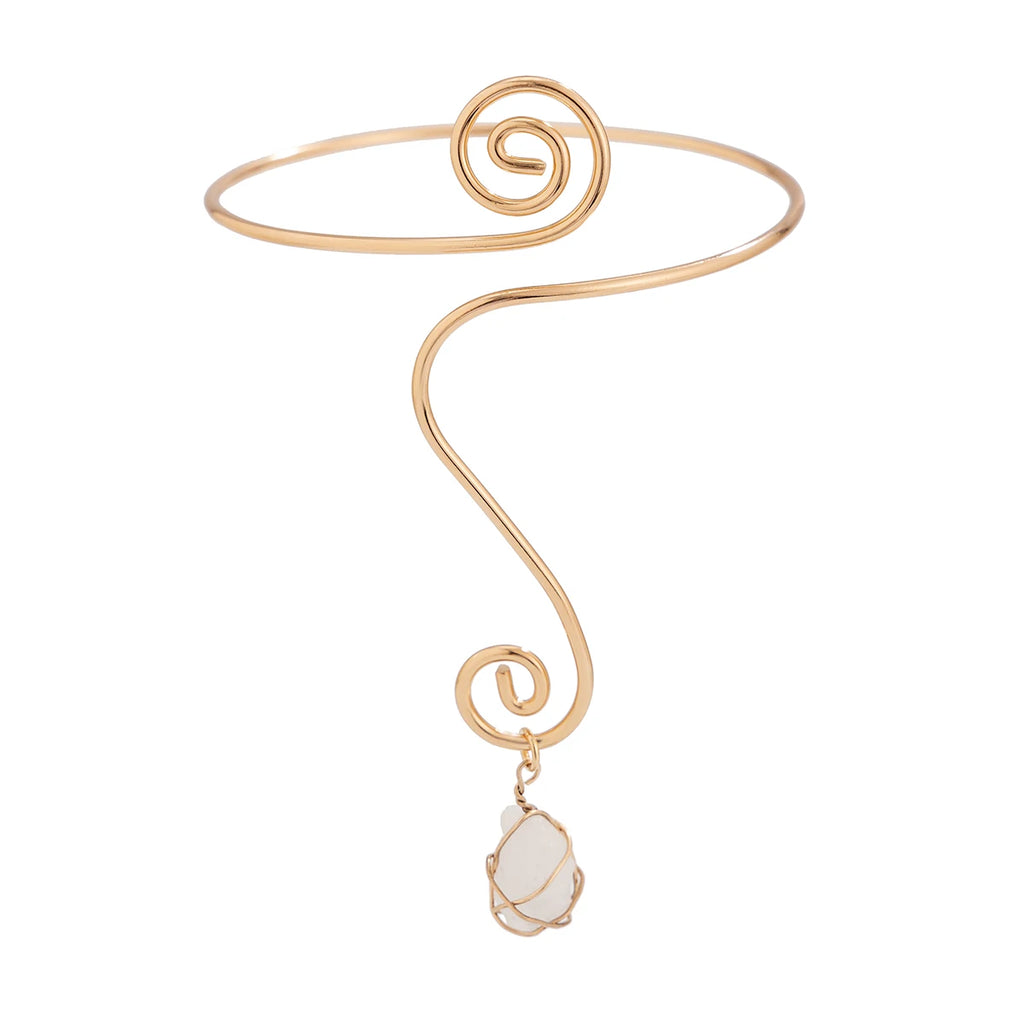 Women's Spiral Open Armlets Geometric Upper Arm Chain Jewelry Vintage Cuff