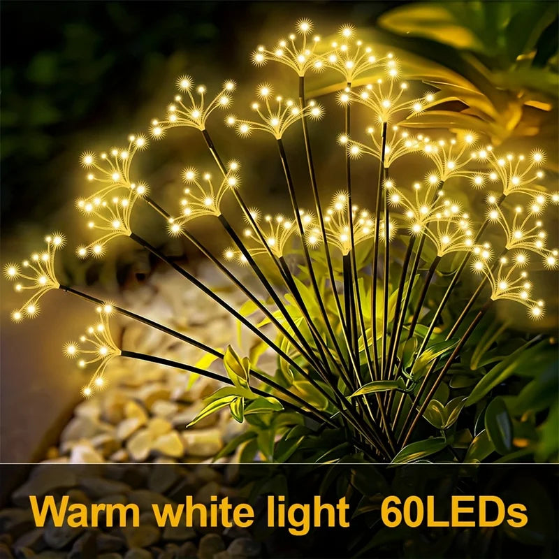 Outdoor Solar Firework String Lights Waterproof IP65 for Garden Patio Yard