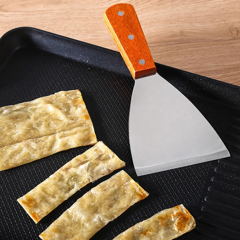 Heavy Duty Stainless Steel Oblique Spatula for Grill and Kitchen Cooking