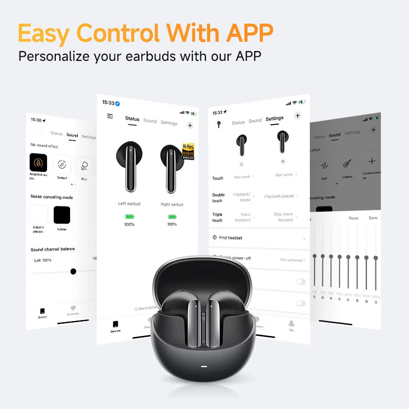 Wireless Earbuds with Adaptive ANC Bluetooth 5.3 Hi-Res LDAC Multipoint IPX5