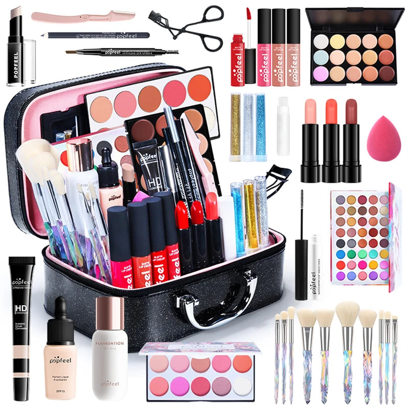 All-in-One Makeup Kit Set for Women - Complete Cosmetics Collection