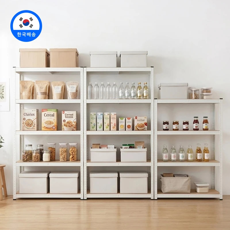 Boltless Assembly Iron Storage Shelf - 4 or 5 Layers, Home Organization