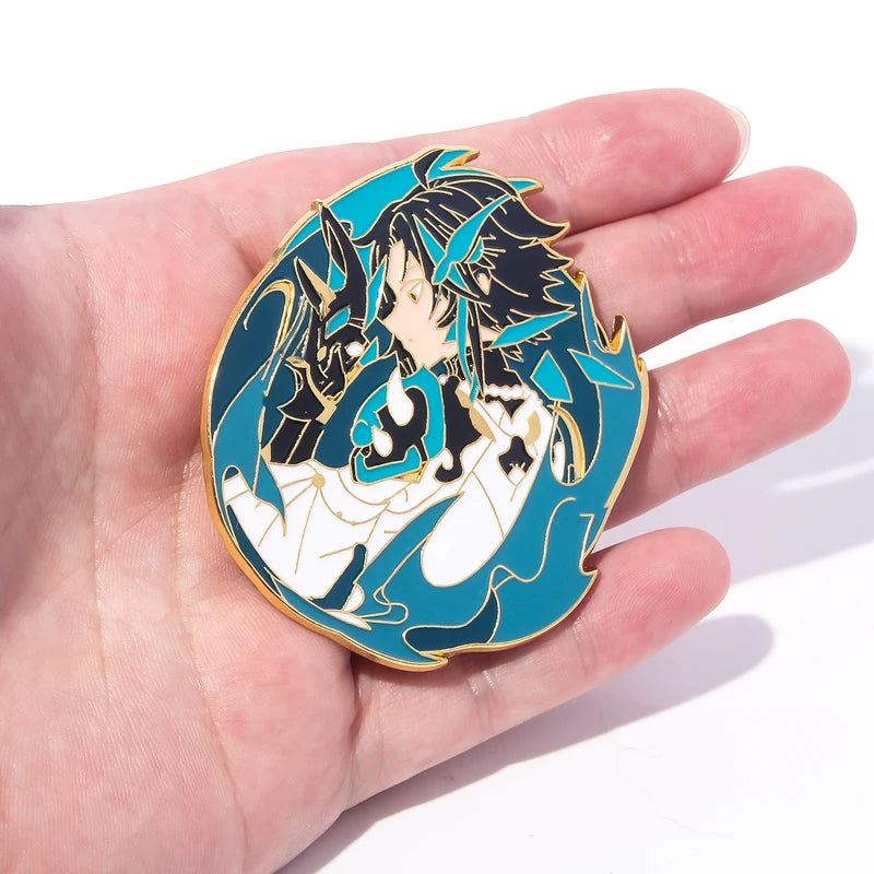 Genshin Impact Anime Pins Brooches Lapel Badge Jewelry Men Women Backpack Accessory