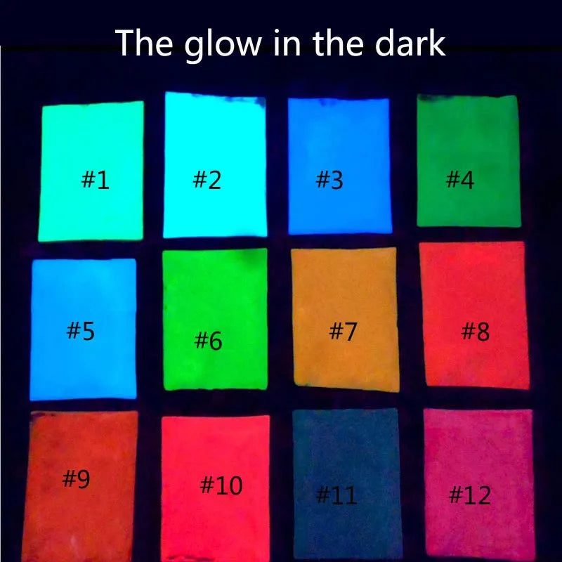 Glow in The Dark Nail Pigment Powder - Long-Lasting Luminous Glitter for Nails