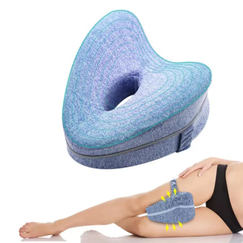 Memory Foam Leg Pillow Heart-Shaped Pregnancy Support Cushion for Side Sleepers