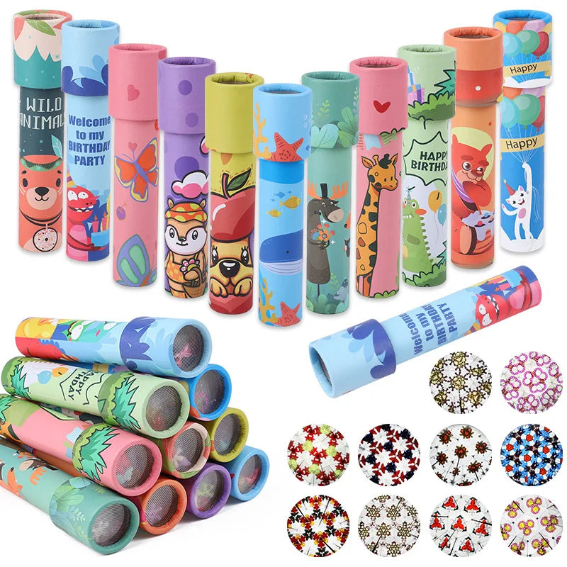 10Pcs Creative Kaleidoscopes for Kids Party Favors & Educational Gifts
