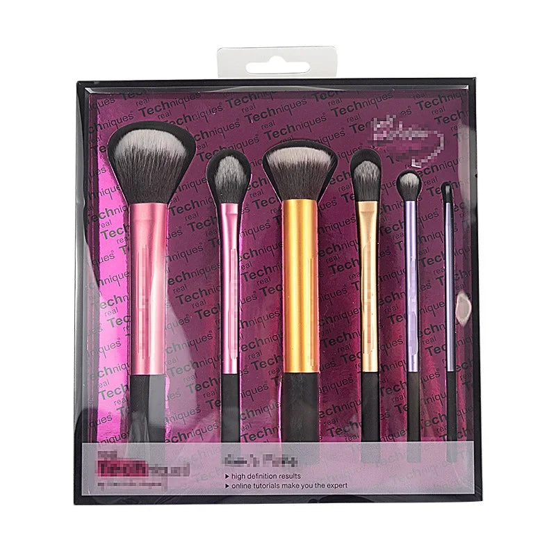 Full Set Makeup Brush Kit with Powder Blusher Eye Shadow & Egg Applicator