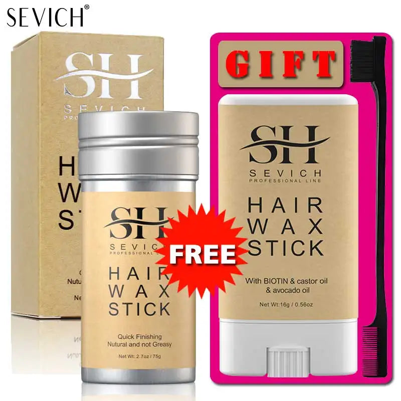 Portable Hair Wax Stick for Styling and Edge Control - Fluffy, Repairing, Long-Lasting