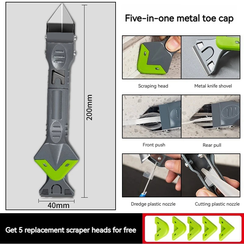 3-in-1 Silicone Caulking Sealant Remover & Grout Finisher Tool Set - Floor Mould Removal Hand Tools