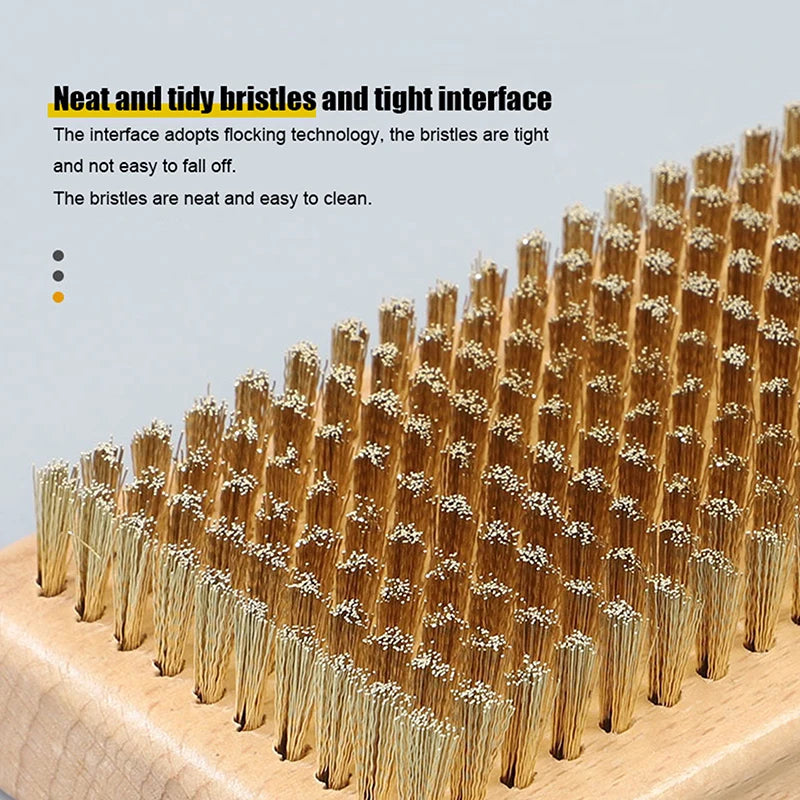 Ski & Snowboard Wax Brush Kit - Durable Brass, Nylon & Horsehair Brushes