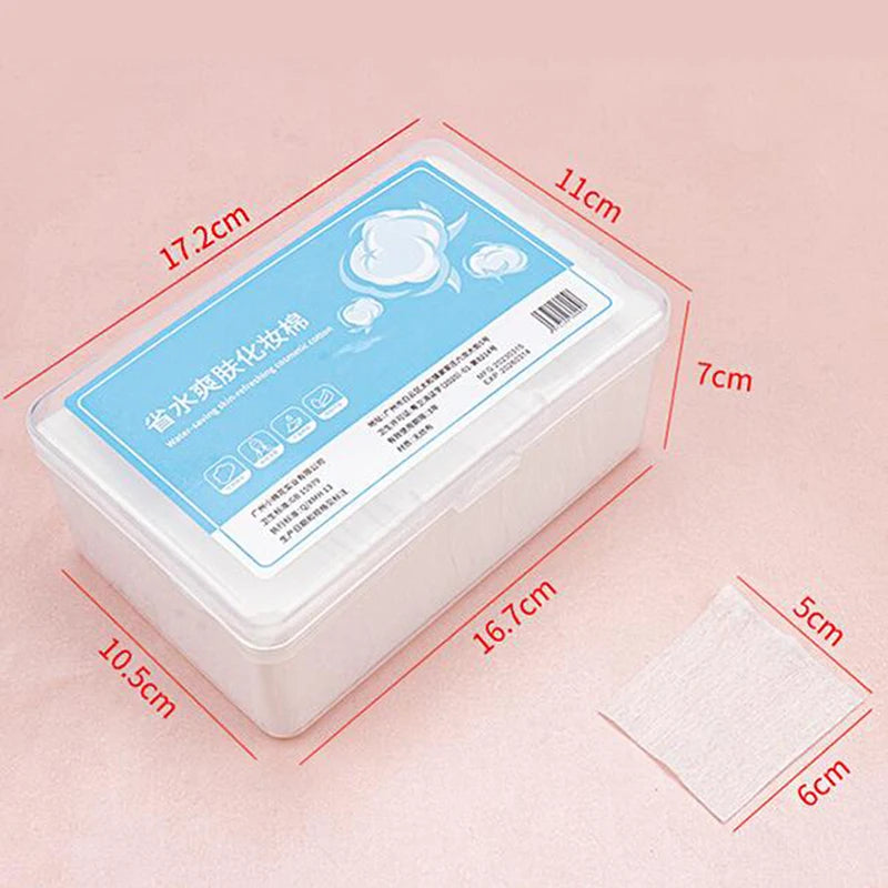 Disposable Makeup Cotton Pads 1000Pcs Soft Facial Cleansing Wipes with Box