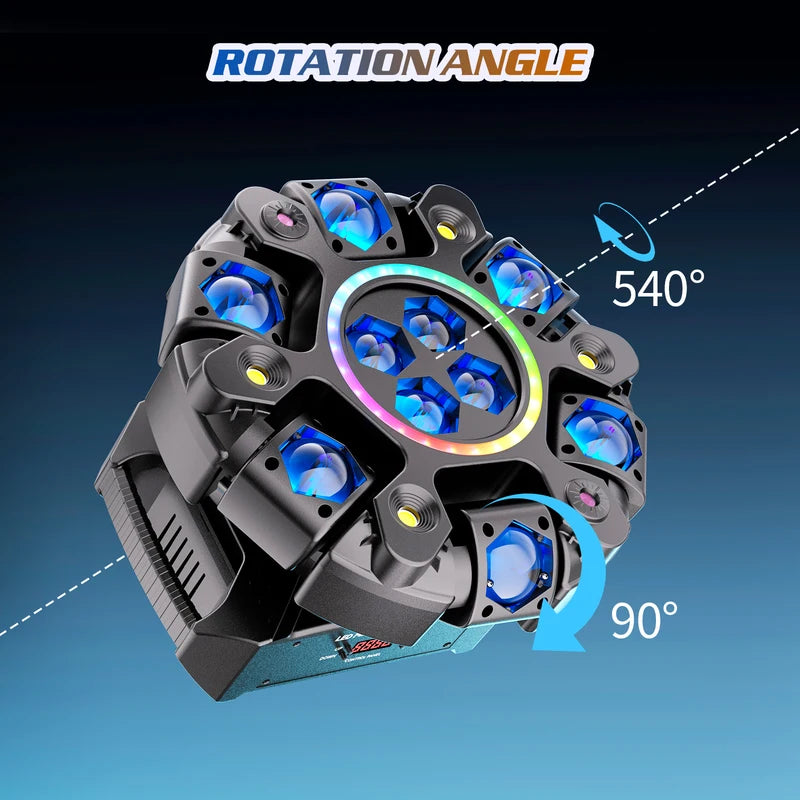 150W RGBW Moving Head Stage Light with Honeycomb Beam & Strobe Effects for DJ Parties