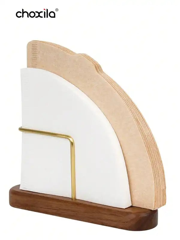 Wooden Coffee Filter Paper Holder Stand Kitchen Organizer with Variants