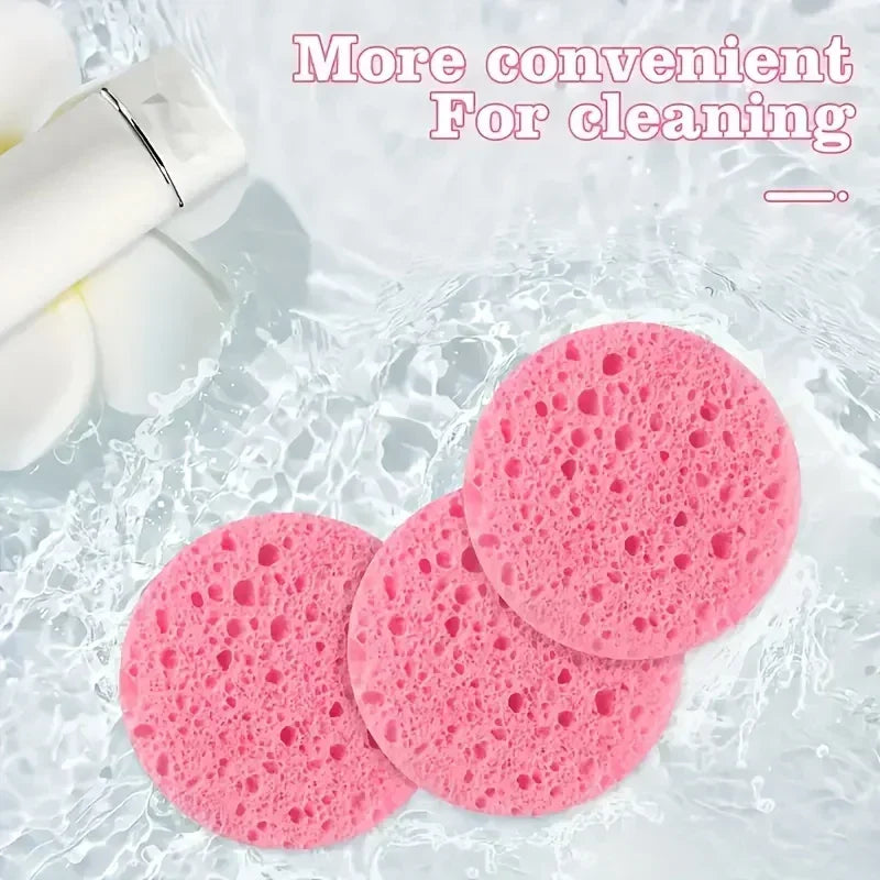 Compressed Facial Sponge Set for Cleansing Makeup Removal and Exfoliation - Multiple Colors