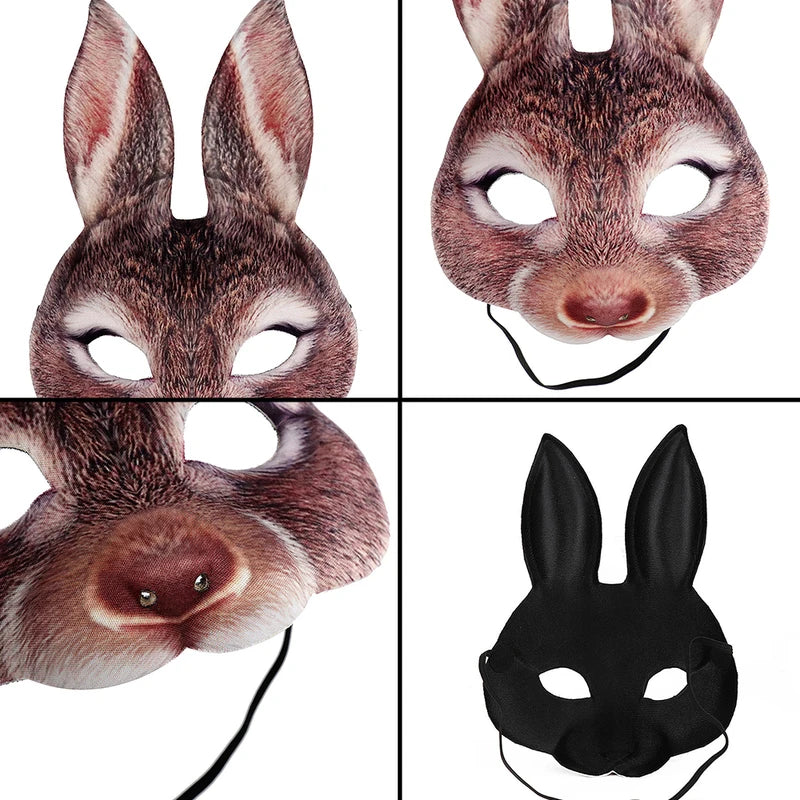 Animal Mask Half Face Costume Mask for Carnival Halloween Party Cosplay