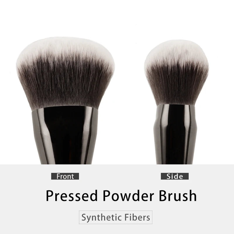 Makeup Brush 22 Pressed Powder Brush with Soft Fiber Hair and Black Handle - Elegant Cosmetic Tool for Women