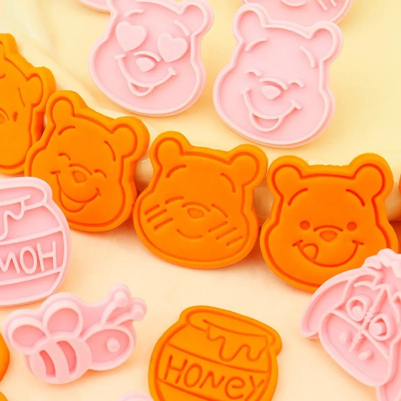 3D Cartoon Winnie The Pooh Cookie Cutter Set for Baking & Clay Crafting