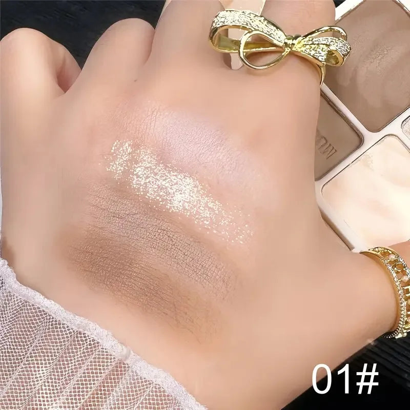 All-in-One Highlighting & Contouring Makeup Palette with Mirror - Multiple Colors