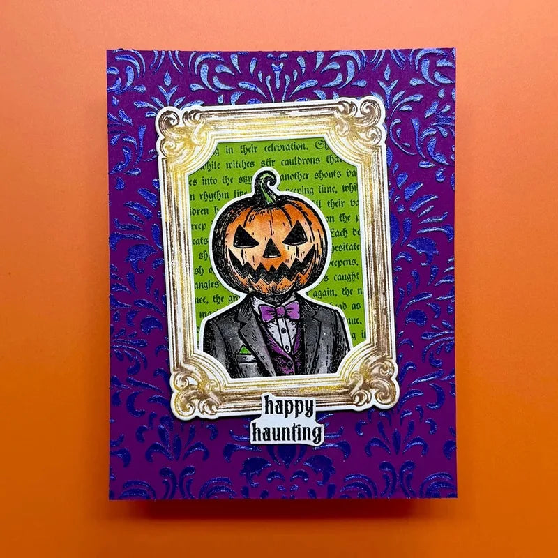 Halloween Pumpkin Metal Cutting Dies & Stamps Set for Scrapbooking Crafts