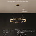 Modern Crystal Pendant Light Fixture for Living Room & Bedroom