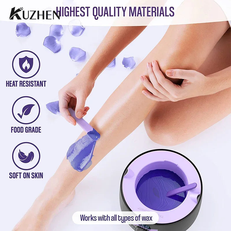 Silicone Wax Warmer Bowls for Hair Removal - Reusable Heat-Resistant Pot, Thickening