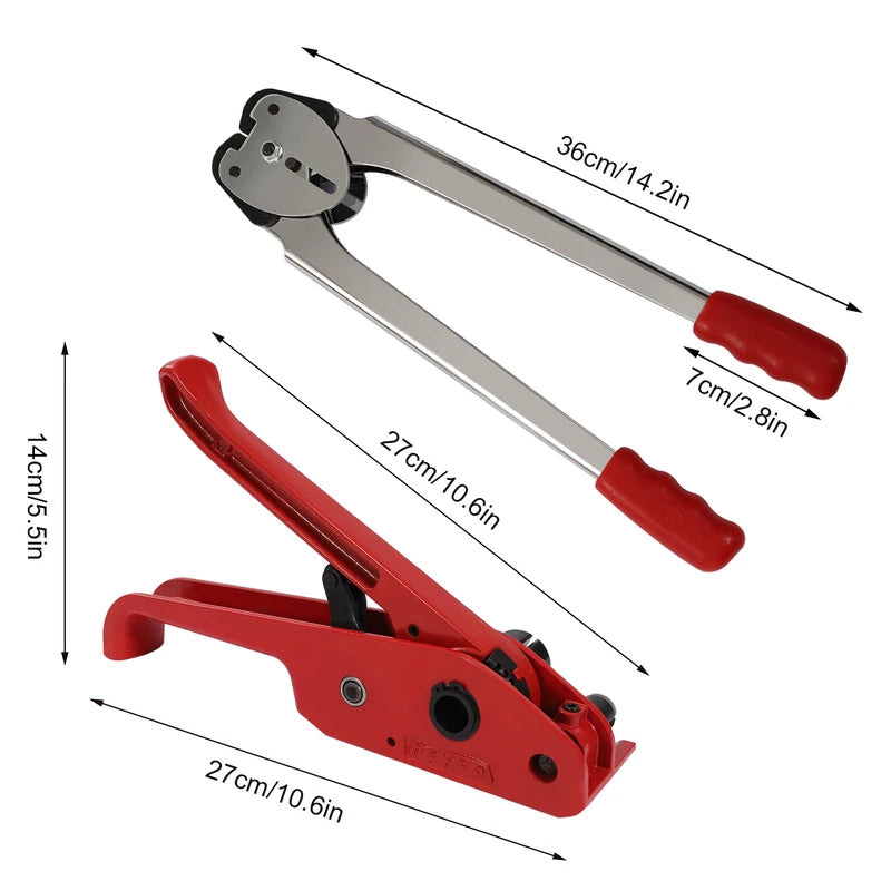 Heavy Duty Manual Strapping Kit with Tensioner & Sealer for Packaging