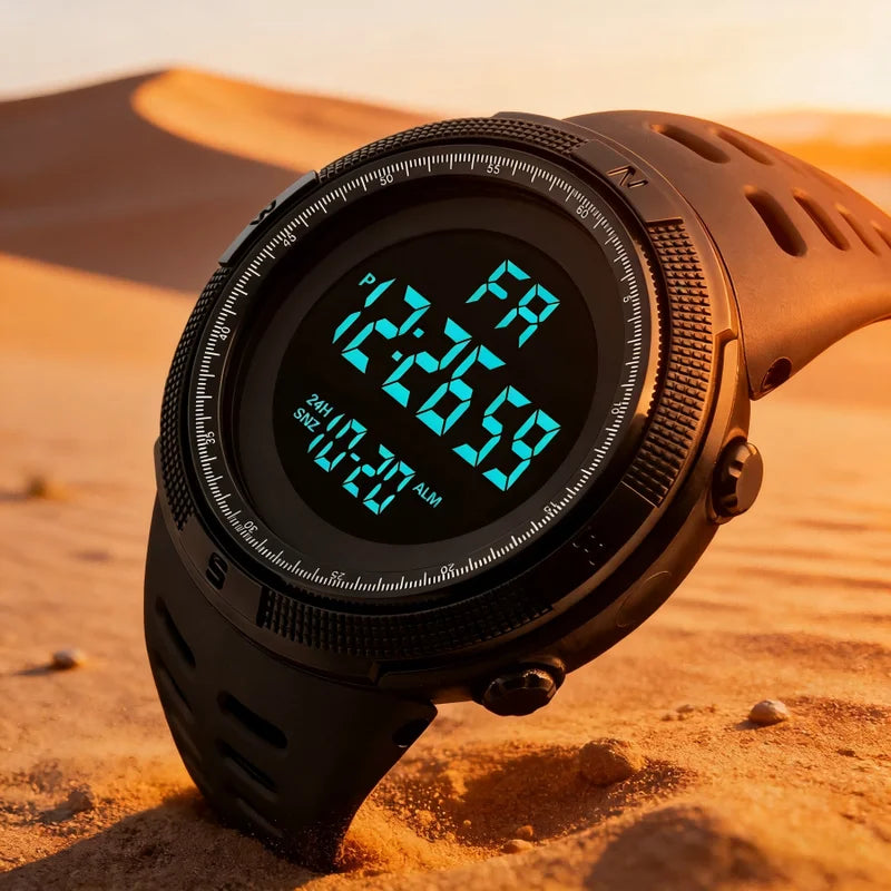 Men's Digital Sports Watch Waterproof Multifunction Military Wristwatch