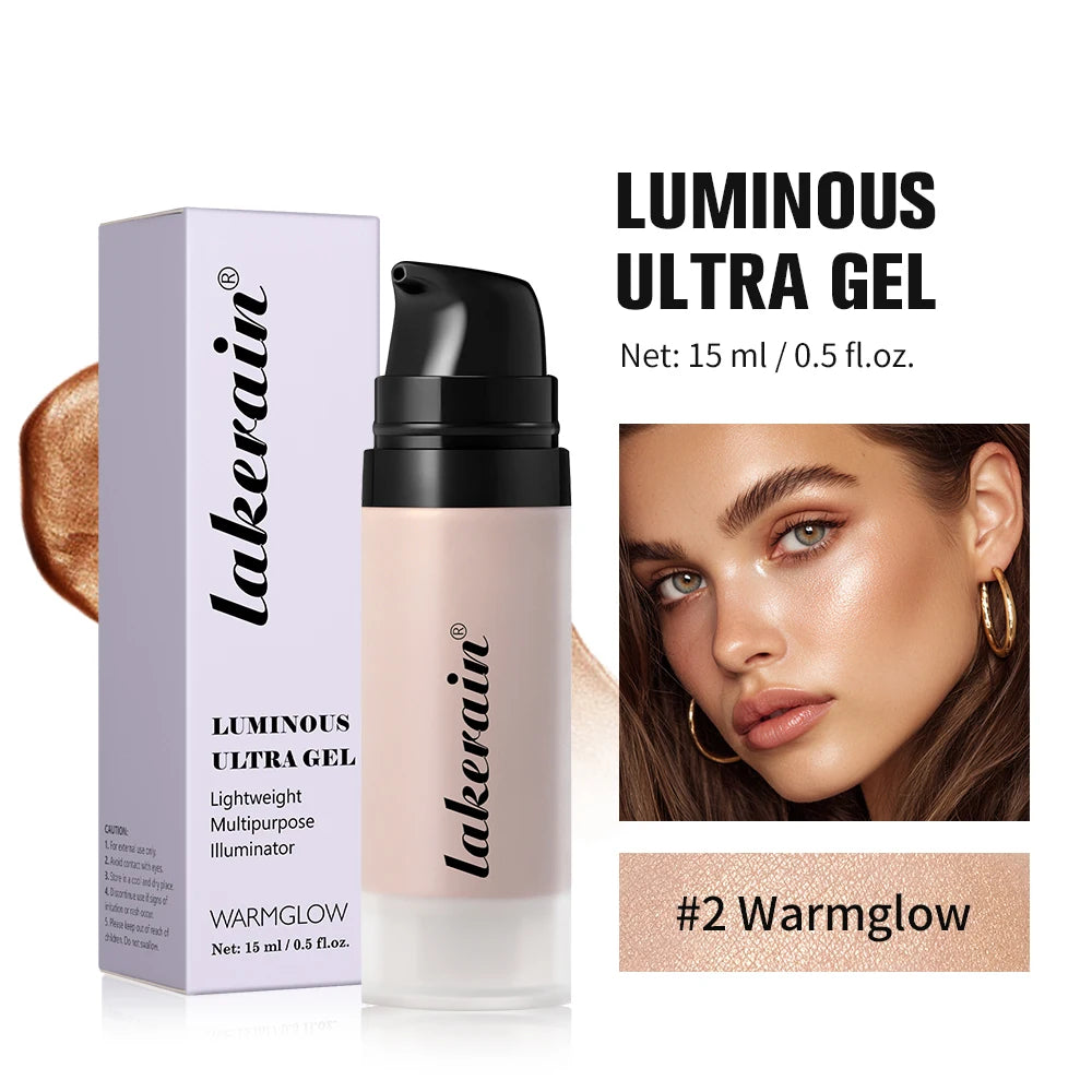 Highlight Dewy Skin Gel Primer for Face & Body - Lightweight Hydrating Makeup Base