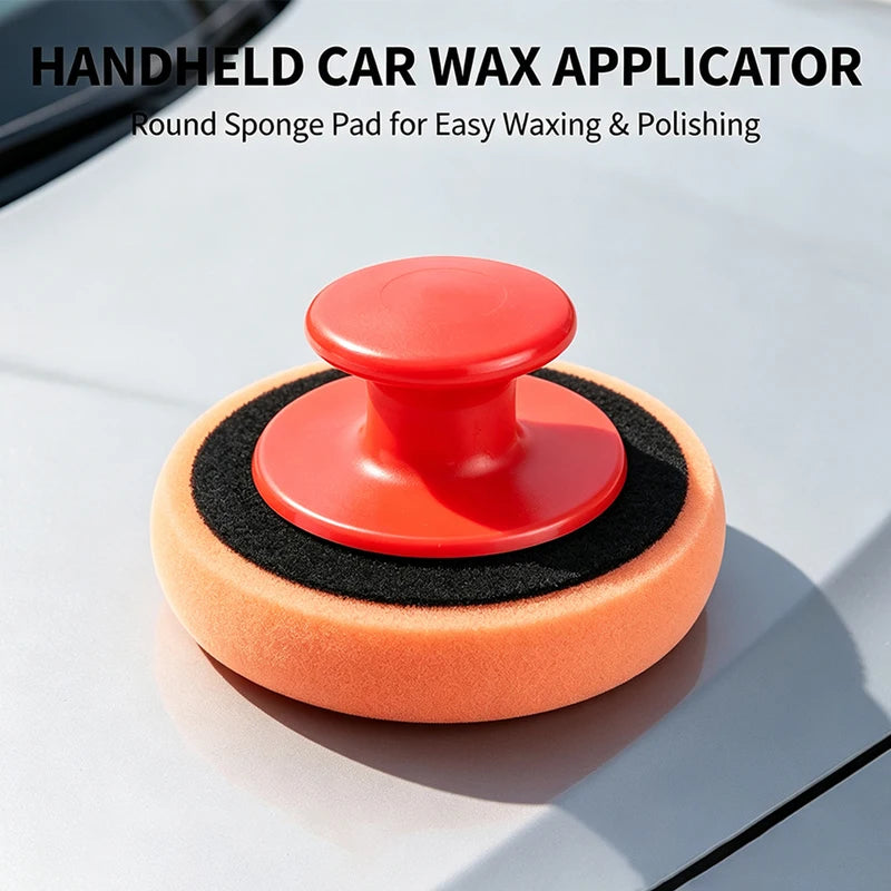 Car Waxing Handle Polishing Tool with Detachable Sponge - Car Cleaning Accessories