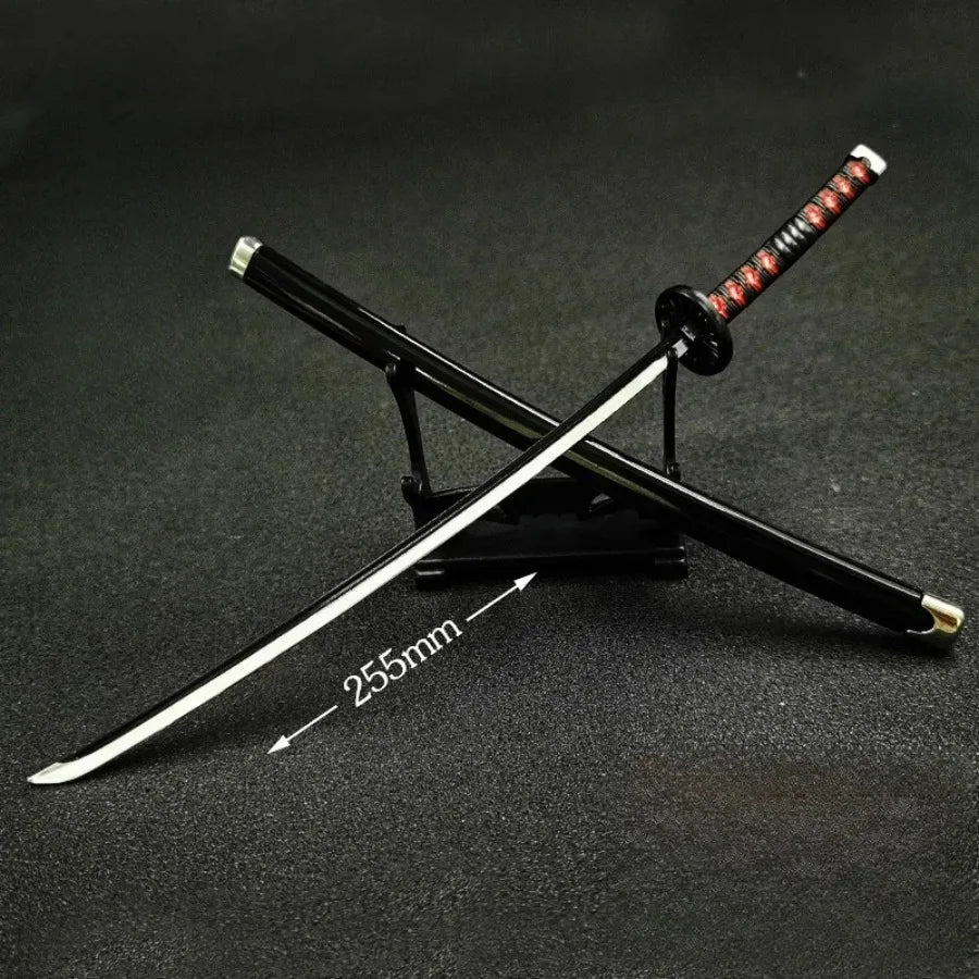 10-Inch Metal Samurai Sword Figure - Collectible Japanese Katana Decor