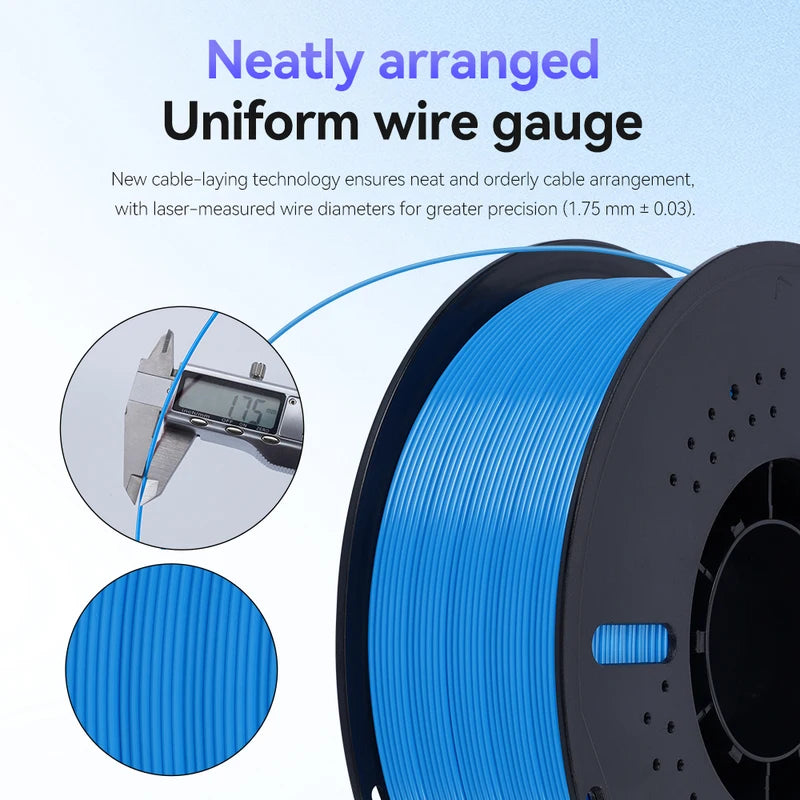 3D Printer Filament Set - 10 Rolls 1KG Eco-Friendly PLA PETG Assorted Colors